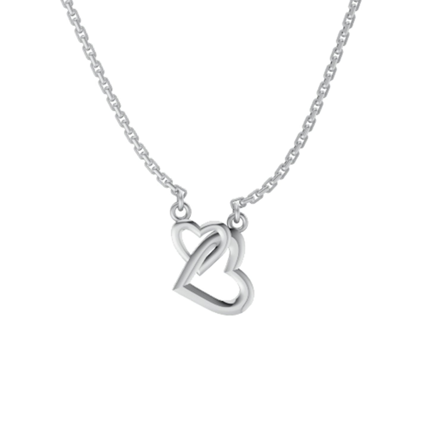 Dual Heart Necklace(Pendant With Chain)