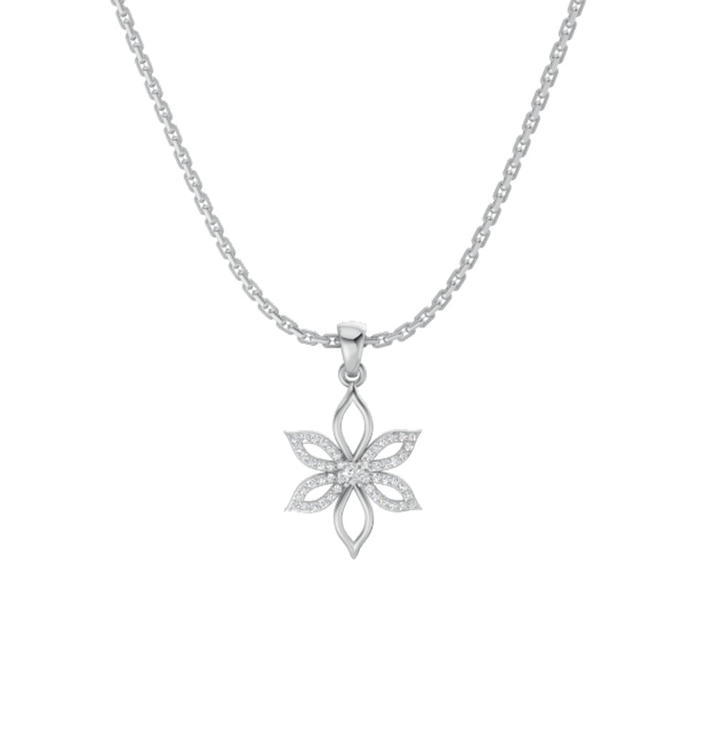 Floral Butterfly Necklace(Pendant With Chain)