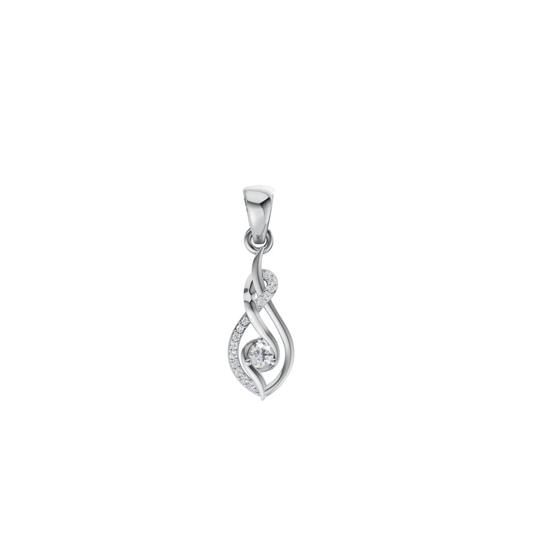 950 Silver Swirl Knot Pendant