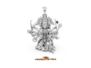 950 Silver Panchmukhi Hanuman Ji Pendant