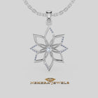 950 Silver Blooming Flower Necklace