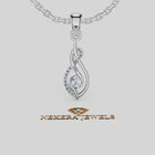 950 Britannia Silver Swirl Knot Necklace