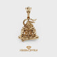 950 Silver Medidating Hanuman Ji Pendant