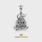 950 Silver Medidating Hanuman Ji Pendant