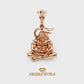 950 Silver Medidating Hanuman Ji Pendant