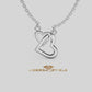 950 Silver Dual Heart Necklace