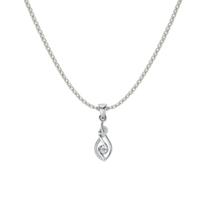 Swirl Knot Silver Necklace(Pendant With Chain)