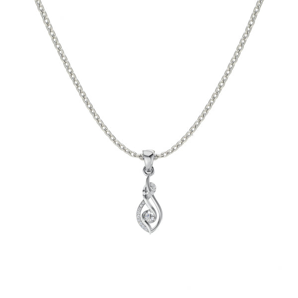 950 Silver Swirl Knot Necklace